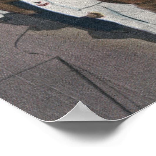 Pistool bemanning bij overwinning - Amerikaanse ma Poster (Hoek)