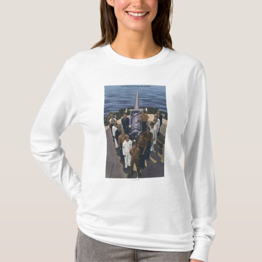 Pistool bemanning bij overwinning - Amerikaanse ma T-shirt (Voorkant)