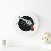 Pistool bereikdoel met revolver-pleistol grote klok (Huis)