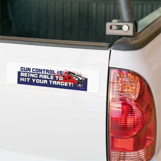 Pistool-besturing Bumpersticker (Op Truck)