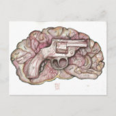 Pistool Brain Briefkaart (Voorkant)