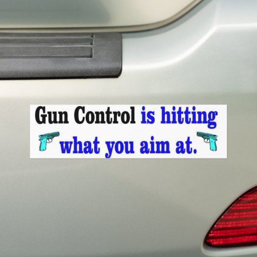 pistool bumpersticker (Op auto)