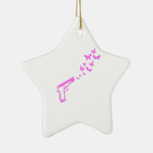 Pistool Butterflies Roze Keramisch Ornament (Rechts)