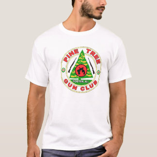 pistool club van dennenbomen t-shirt