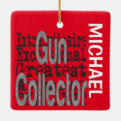 Pistool Collector Extraordinaire CUSTOM Keramisch Ornament (Achterkant)