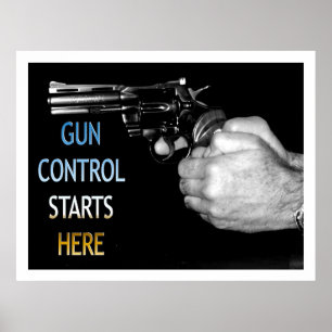 Pistool Control begint hier Poster