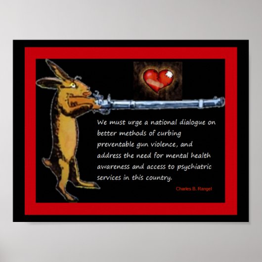 Pistool Control - Charles B. Rangel Quote Poster (Voorkant)