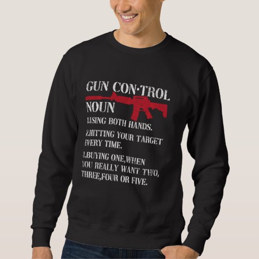 Pistool Control Definition Funny Pistool Eigenaar Trui (Voorkant)