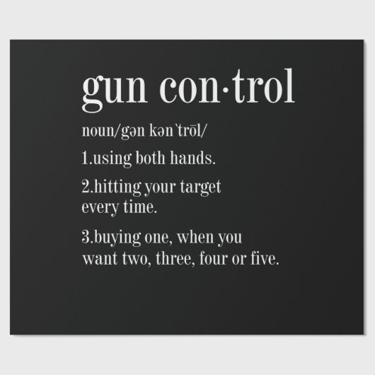 Pistool Control Definition Instructions Cadeaupapier (Vlak)