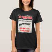 Pistool Control No Trespassing 2nd Amendment Freed T-shirt (Voorkant)