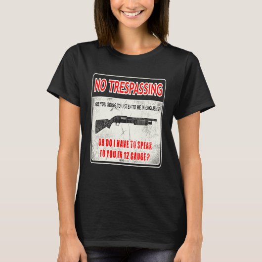 Pistool Control No Trespassing 2nd Amendment Freed T-shirt (Voorkant)