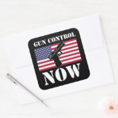 Pistool Control Now - Amerikaanse vlag - Sticker (Envelop)