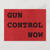 Pistool Control Now op rode linnen textuur foto Briefkaart (Voorkant)