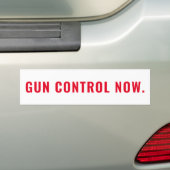 Pistool Control Nu minimaliseert tekst wit en rood Bumpersticker (Op auto)
