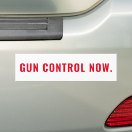 Pistool Control Nu minimaliseert tekst wit en rood Bumpersticker