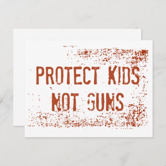 Pistool Control Protest Briefkaart | Bescherming v (Voorkant / Achterkant)