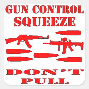 Pistool Control Squeeze Trek niet Vierkante Sticker