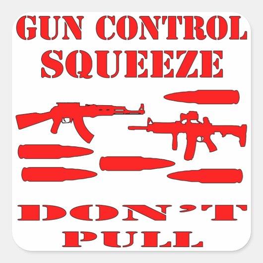 Pistool Control Squeeze Trek niet Vierkante Sticker (Voorkant)