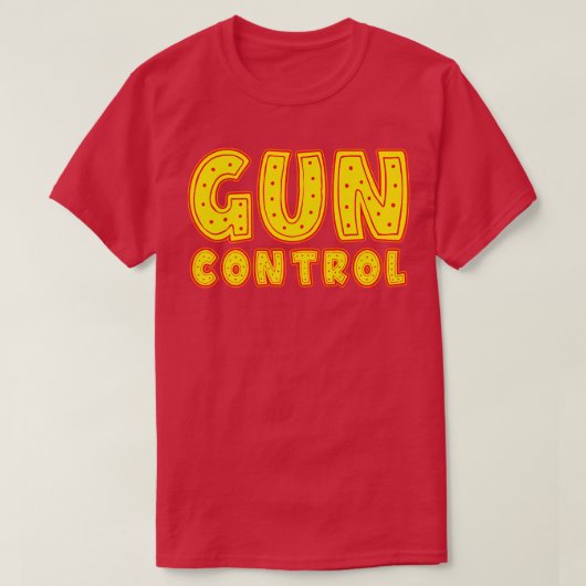 Pistool Control Typografie T-shirt (Design voorkant)