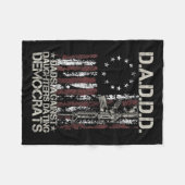 Pistool Dads Tegen Dochters Dating Democrats (op B Fleece Deken (Voorkant (Horizontaal))