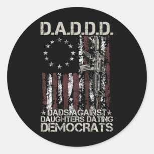 Pistool Dads Tegen Dochters Dating Democrats (op B Ronde Sticker