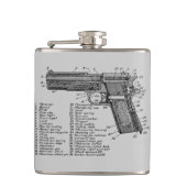 Pistool diagram heupfles (Voorkant)