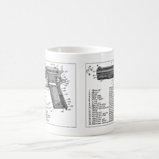 Pistool diagram magische mok (Center)