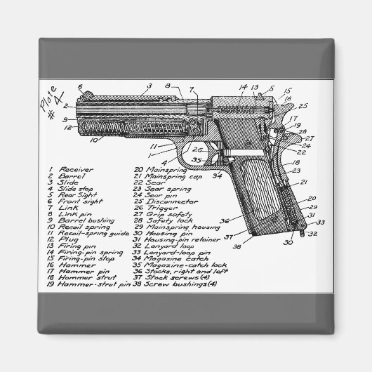Pistool diagram magneet (Voorkant)