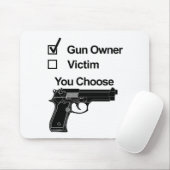 pistool eigenaar slachtoffer dat u kiest muismat (Met muis)