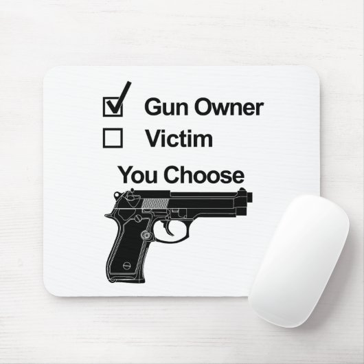 pistool eigenaar slachtoffer dat u kiest muismat (Met muis)