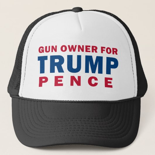 Pistool eigenaar van Trump Pence Trucker Pet (Voorkant)