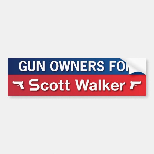 Pistool-eigenaars van Scott Walker Bumpersticker (Voorkant)