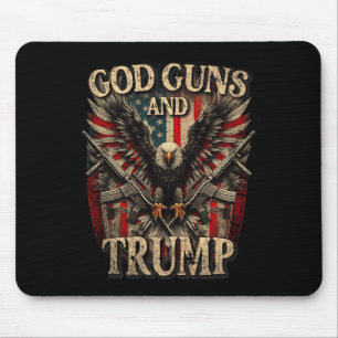 Pistool en Trump 2e amendement vlag Amerikaanse ad Muismat