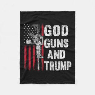 Pistool en Trump 2e wijzigingsvlag AR15 American F Fleece Deken