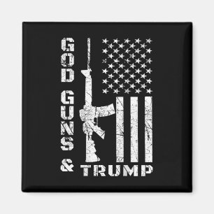 Pistool en Trump 2e wijzigingsvlag AR15 (terug) Magneet