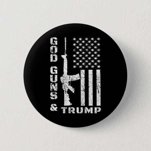 Pistool en Trump 2e wijzigingsvlag AR15 (terug) Ronde Button 5,7 Cm (Voorkant)