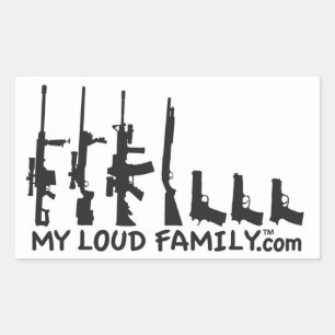 Pistool familie - Mijn luide familie stickers