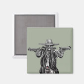 Pistool Fighter Magneet (Voorkant / Achterkant)