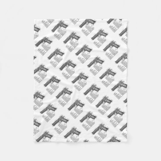 Pistool Figuur V2 Fleece Deken (Voorkant)