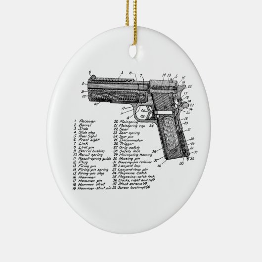Pistool Figuur V2 Keramisch Ornament (Rechts)