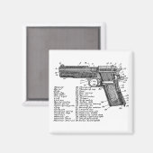 Pistool Figuur V2 Magneet (Voorkant / Achterkant)