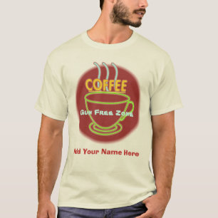 Pistool Free Zone for Coffee Shops T-shirt Design