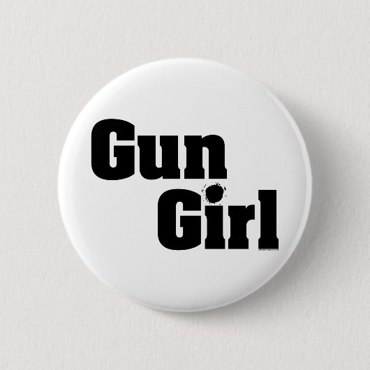 Pistool Girl Ronde Button 5,7 Cm (Voorkant)