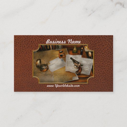 Pistool - Het avontuur van het militaire leven Visitekaartje (Voorkant)