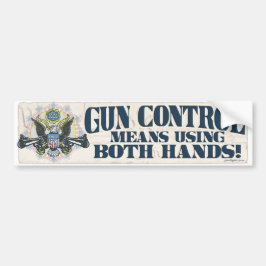 Pistool: Het gebruiken van allebei Hands Pistool-T Bumpersticker