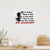 Pistool in mijn hand! poster (Keuken)