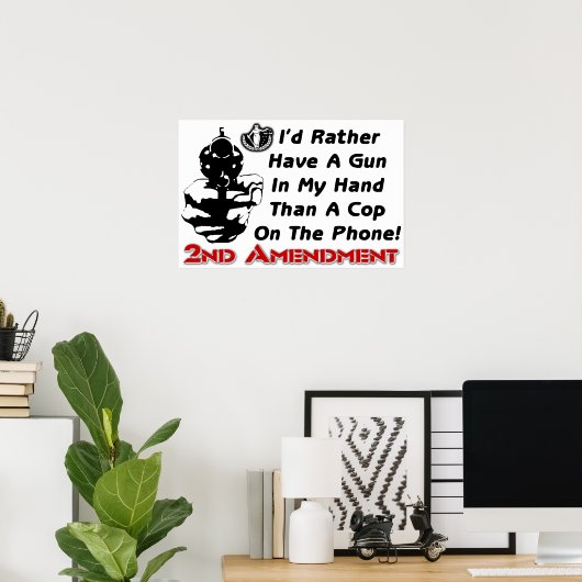 Pistool in mijn hand! poster (Thuiskantoor)