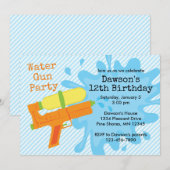 Pistool jongen Birthday party-uitnodigingen Kaart (Voorkant / Achterkant)