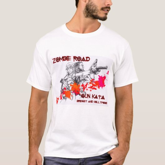 Pistool Kata: Zombie Road T-shirt (Voorkant)