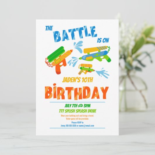 Pistool Kind zomerdag Kaart (Staand voorkant)